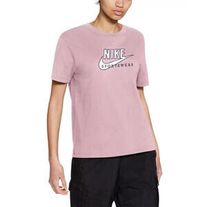 Nike Women’s Sportswear Cotton Heritage T-Shirt, Pink, S